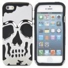 Skull-Style-Protective-Back-Case-for-iPhone-5-Silver+Black-or-Black+Black